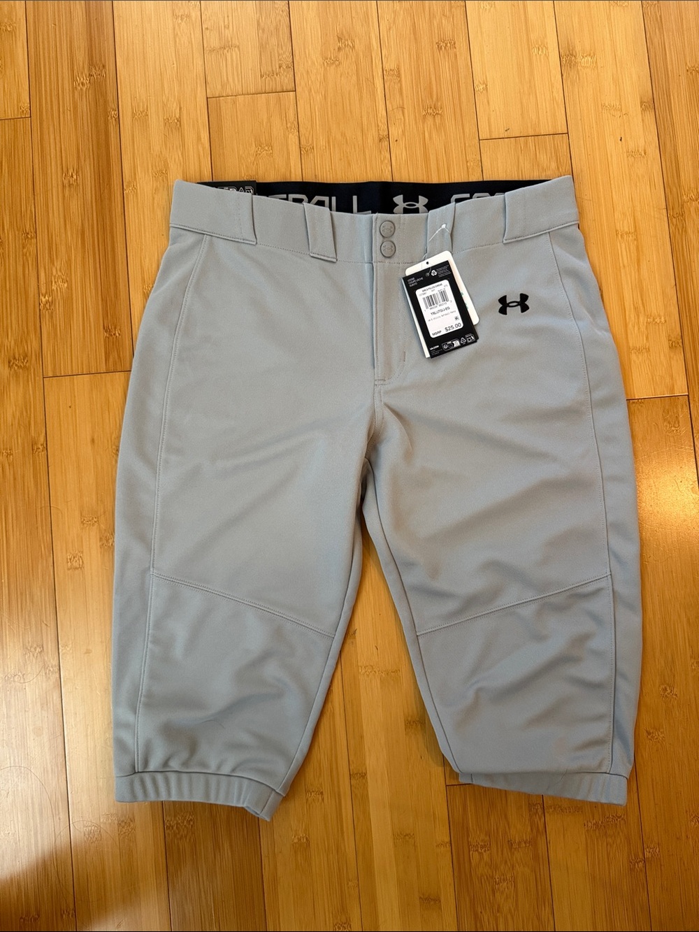 Under Armour Gray softball/Baseball Pants - new with tags